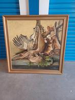 Olieverfschilderij Jachtstilleven - Lang H '88, Antiek en Kunst, Kunst | Schilderijen | Klassiek, Ophalen