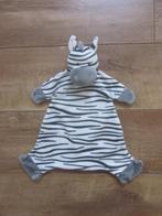 Grote zacht pluche knuffeldoek zebra geborduurd gezicht, Ophalen of Verzenden, Zo goed als nieuw, Overige typen