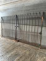 Mooi antiek landelijk dubbel hekken poort vol smeedijzeren, Tuin en Terras, Tuinhekken en Hekwerk, Ophalen, Gebruikt, IJzer, Tuinhek
