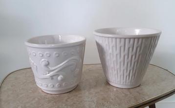 West Germany bloempotten, wit, prijs per stuk beschikbaar voor biedingen