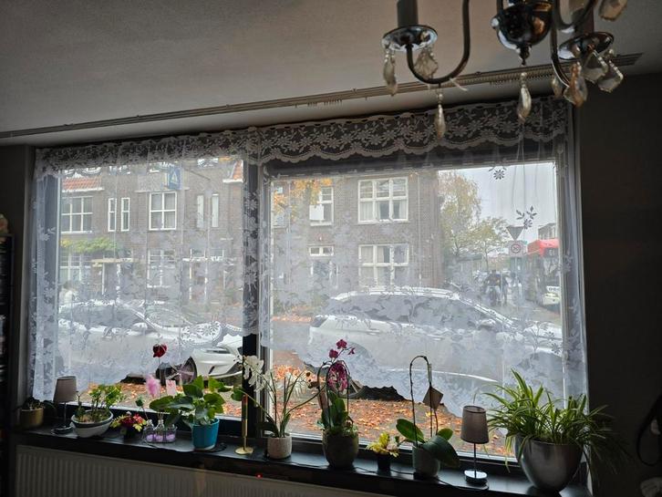 Gordijnen - 400x160 cm, Huis en Inrichting, Stoffering | Gordijnen en Lamellen, Zo goed als nieuw, 150 tot 200 cm, 200 cm of meer