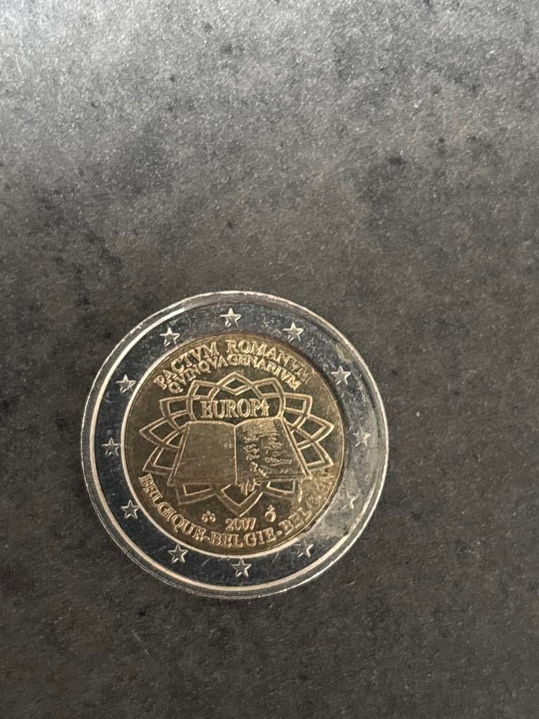 België 2 Euro 2007 - Verdrag van Rome, Ophalen of Verzenden, België, Losse munt