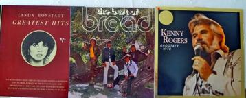 LP's Greatest hits: Linda Ronstadt - Kenny Rogers - Bread beschikbaar voor biedingen