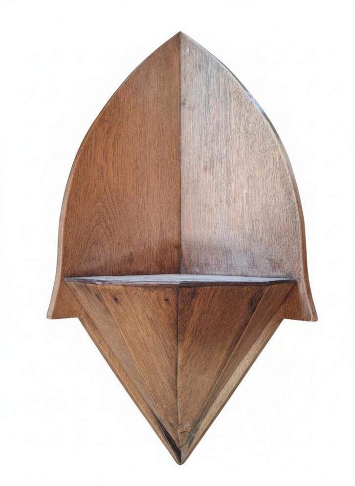 Antieke hoekconsole van eikenhout, Tuin en Terras, Vogelhuisjes en Vogelbaden, Gebruikt, Ophalen of Verzenden