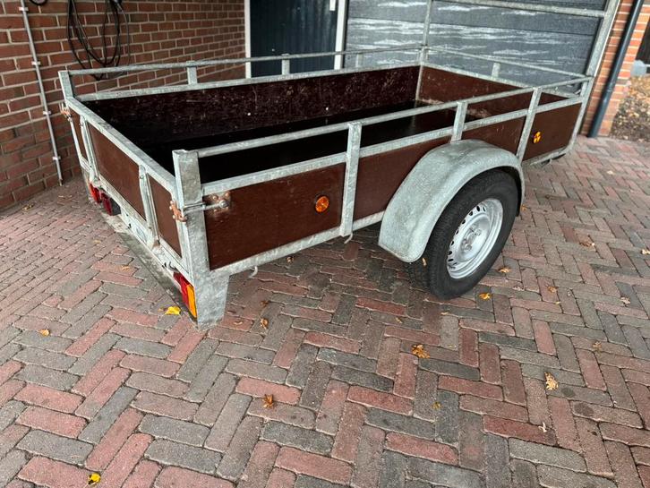 Aanhanger 115 x 225 cm gegalvaniseerd nieuwe bodem, Auto diversen, Aanhangers en Bagagewagens, Zo goed als nieuw, Ophalen