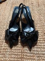 Kittin heels met strik, Schoenen met lage hakken, Zwart, Nieuw, Ophalen of Verzenden