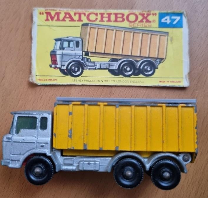Matchbox 47 DAF tipper container truck repro dak, Ophalen of Verzenden, Nieuw, Bus of Vrachtwagen