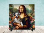 Keramische Tegel - Mona Lisa met een Australian Shepherd, Verzenden, Nieuw