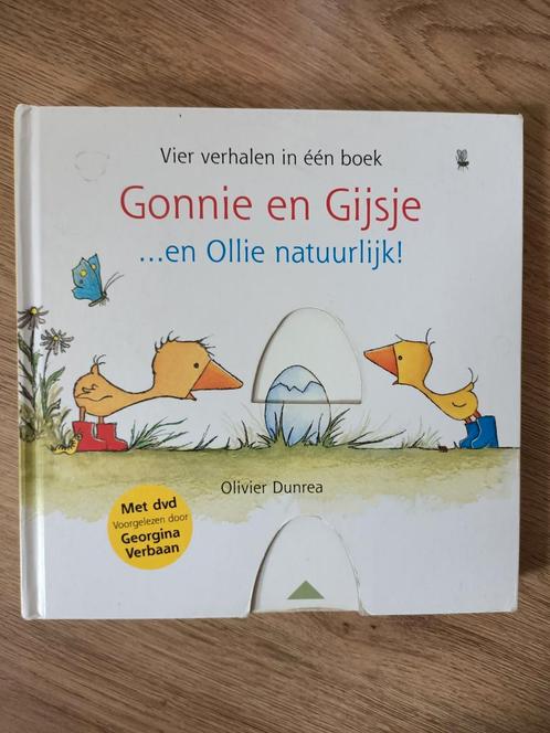 Olivier Dunrea - Gonnie en Gijsje...en Ollie natuurlijk!, Boeken, Kinderboeken | Baby's en Peuters, Zo goed als nieuw, Ophalen of Verzenden