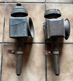 Antieke koets lampen koetslampen koper lantaarn, Antiek en Kunst, Ophalen of Verzenden