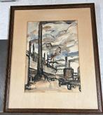 Aquarel Jan Tullemans 1967. 48 x 60 cm., Ophalen of Verzenden