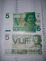 Twee oude Nederlandse 5 gulden biljetten, Postzegels en Munten, Bankbiljetten | Nederland, Ophalen of Verzenden, 5 gulden, Los biljet