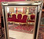 Groot spiegel klassiek / antieke barok zilver, zwarte lijst, Huis en Inrichting, Woonaccessoires | Spiegels, 75 tot 100 cm, 100 tot 150 cm