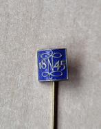 De Nederlanden 1845 Verzekering emaille speldje, Verzamelen, Gebruikt, Niet vindbaar, Niet vindbaar, Speldje of Pin