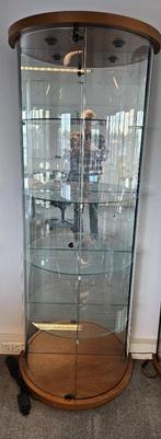 2 vitrinekasten, halfrond, Huis en Inrichting, Ophalen, Kersenhout, 50 tot 100 cm, Zo goed als nieuw