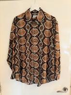 Burberry Zijden Blouse - Oversized Pasvorm, Kleding | Dames, Blouses en Tunieken, Ophalen, Zo goed als nieuw, Maat 38/40 (M), Bruin