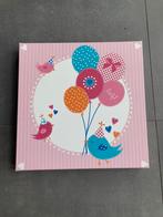 Lief! Canvas schilderijtje vogeltjes, Kinderen en Baby's, Kinderkamer | Inrichting en Decoratie, Wanddecoratie, Zo goed als nieuw