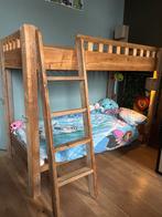 Steigerhouten stapelbed met opklapbed, Kinderen en Baby's, Kinderkamer | Stapelbedden en Hoogslapers, Ophalen, Gebruikt, Stapelbed