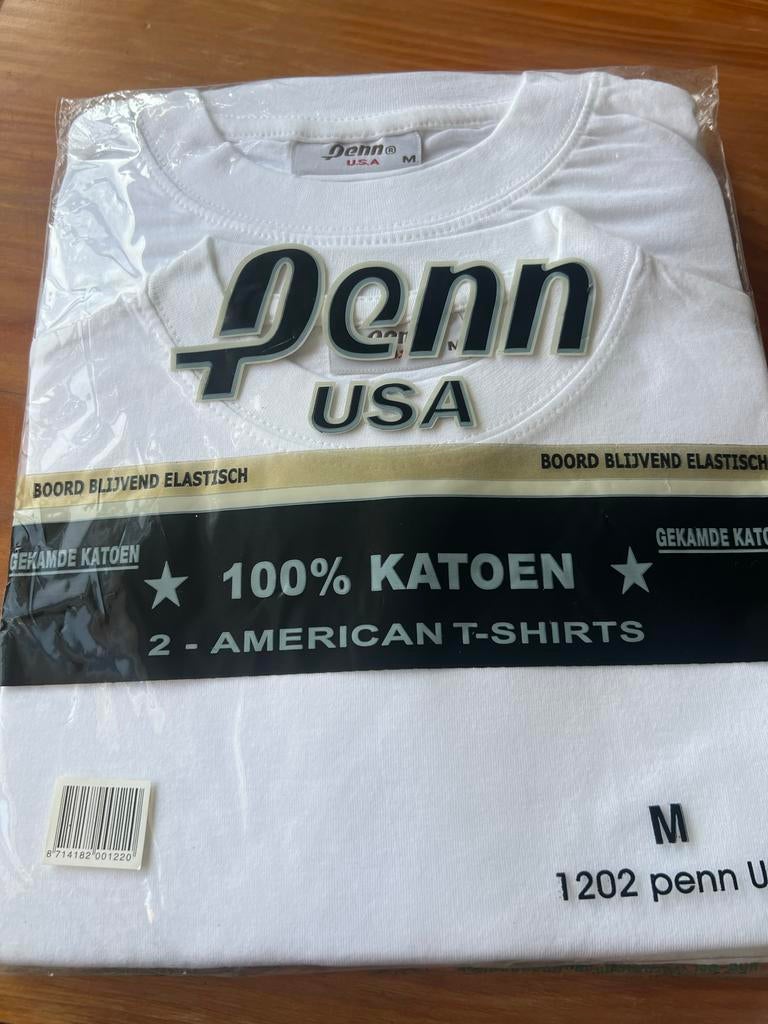4 Nieuwe Penn USA T-shirts Maat M, Kleding | Heren, Ophalen of Verzenden, Nieuw, Maat 48/50 (M), Wit