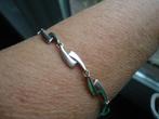 echt zilveren fossil armband speelse schakel massief 925, Sieraden, Tassen en Uiterlijk, Armbanden, Ophalen of Verzenden, Zo goed als nieuw