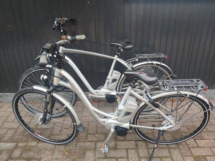 Set Elektrische Fietsen/Flyer/Middenmotor/Laag km, Fietsen en Brommers, Elektrische fietsen, Zo goed als nieuw, Overige merken