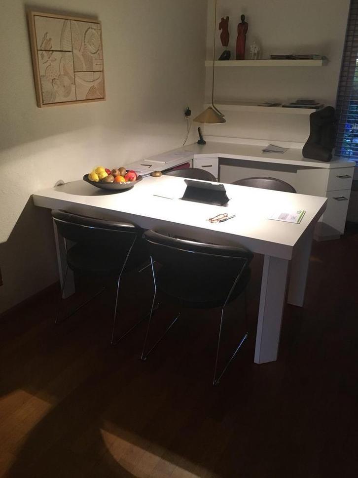 Eetkamertafel met bijpassend hoekbureau, Huis en Inrichting, Tafels | Eettafels, Gebruikt, 50 tot 100 cm, 150 tot 200 cm, Vijf personen of meer
