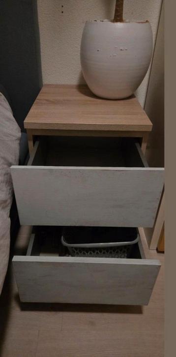 Nachtkastje Malm eiken. - afbeelding 2