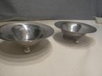 2 bonbon schaaltjes Wellner gehamerd zilver Art Deco, Overige materialen, Gebruikt, Schaal, Rond