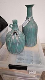 Decoratie vazen set, Ophalen, Minder dan 50 cm, Groen, Glas