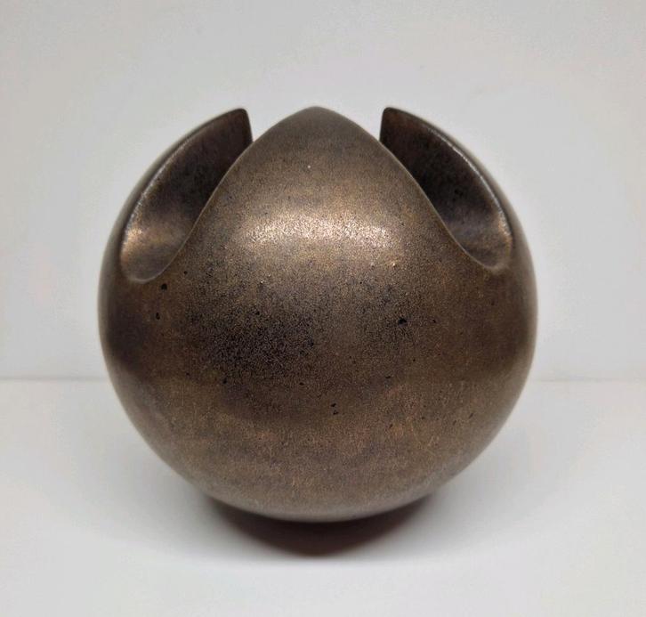 Jan van der Vaart 'Multiple' brons geglazuurde bolkandelaar, Antiek en Kunst, Antiek | Keramiek en Aardewerk, Ophalen of Verzenden