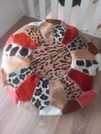 Nieuwe Ibiza Poef - Dierenprint Leer, Nieuw, 50 tot 75 cm, Ibiza, Ophalen