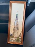 Grote kerk van Breda geborduurd lijst, Ophalen of Verzenden, Hout, Minder dan 50 cm
