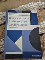 Basisboek recht in de zorg en welzijnssector, Boeken, Studieboeken en Cursussen, Ophalen of Verzenden, Gelezen, HBO, P. Simons