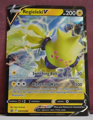 Regieleki V SWSH280 SWSH Black Star Promos Pokémon Kaart beschikbaar voor biedingen