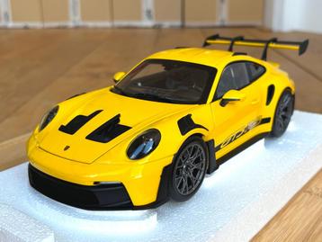 Porsche 911 992 GT3 RS geel 1:18 dealer editie Norev nieuw beschikbaar voor biedingen