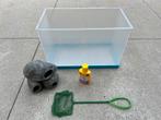 Vissen ´kom’ / aquarium, plastic, visnetje, rots, aquafish, Dieren en Toebehoren, Ophalen, Gebruikt, Overige typen