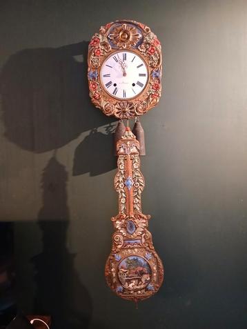 Antieke Franse Comtoise Klok, 1880, Werkend! beschikbaar voor biedingen