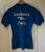 Wollen Retro fietsshirt  blauw Keukens ILWA maat 3, Fietsen en Brommers, Nieuw, Bovenkleding, S, Verzenden