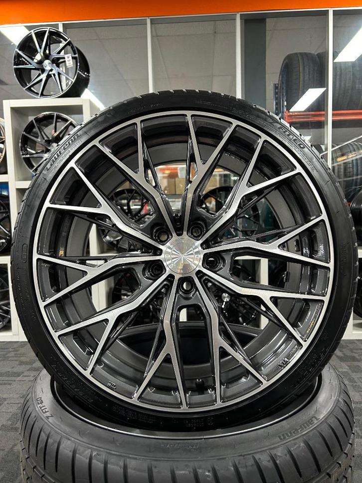 ACTIE | 19 INCH YANAR DNZ-20 VELGENSET 5X112 GOLF LEON A3, Auto-onderdelen, Banden en Velgen, Banden en Velgen, Zomerbanden, 19 inch