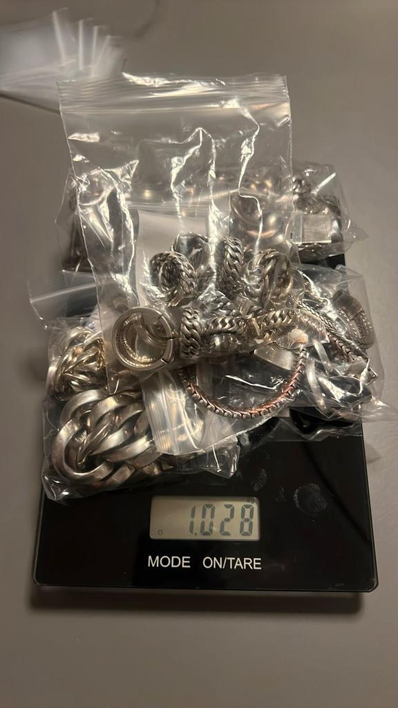 Grote partij sterling zilveren sieraden - ca. 950 gram, Postzegels en Munten, Edelmetalen en Baren, Zilver, Ophalen of Verzenden