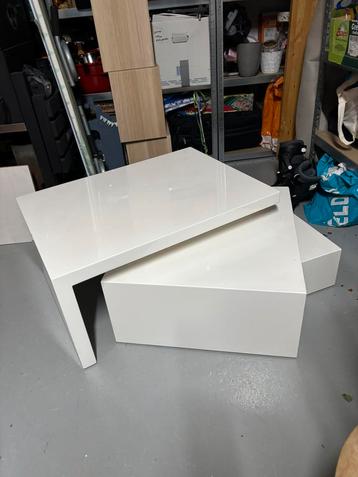 Uitklapbare salontafel wit
