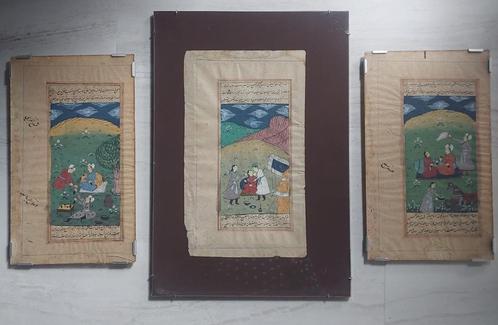 4 Indiase miniaturen, Antiek en Kunst, Kunst | Niet-Westerse kunst, Ophalen