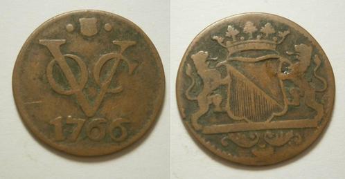 Utrecht VOC Duit 1766, Postzegels en Munten, Munten | Nederland, Losse munt, 1 cent, Vóór koninkrijk, Ophalen of Verzenden