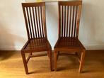 Twee mooie koloniale stoelen eetkamerstoelen teakhout - zgan, Ophalen, Twee, Bruin, Zo goed als nieuw