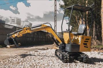 Minigraver Kingway zwenkarm 3 gratis bakken, duim + levering beschikbaar voor biedingen