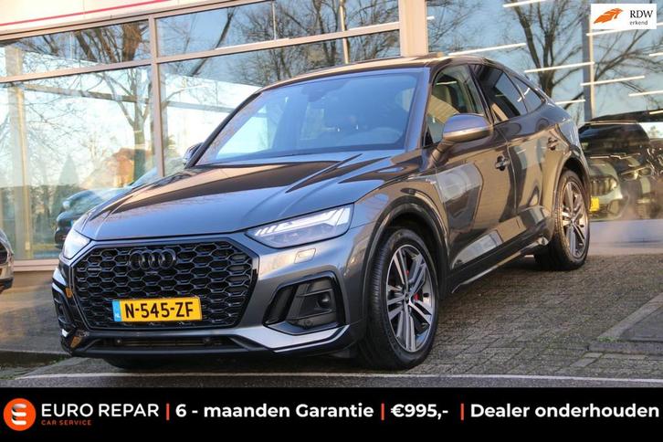 Audi Q5 Sportback 55 TFSI e S-LINE PANO-DAK LUCHTVERING!, Auto's, Audi, Bedrijf, Te koop, Q5, 360° camera, 4x4, ABS, Achteruitrijcamera