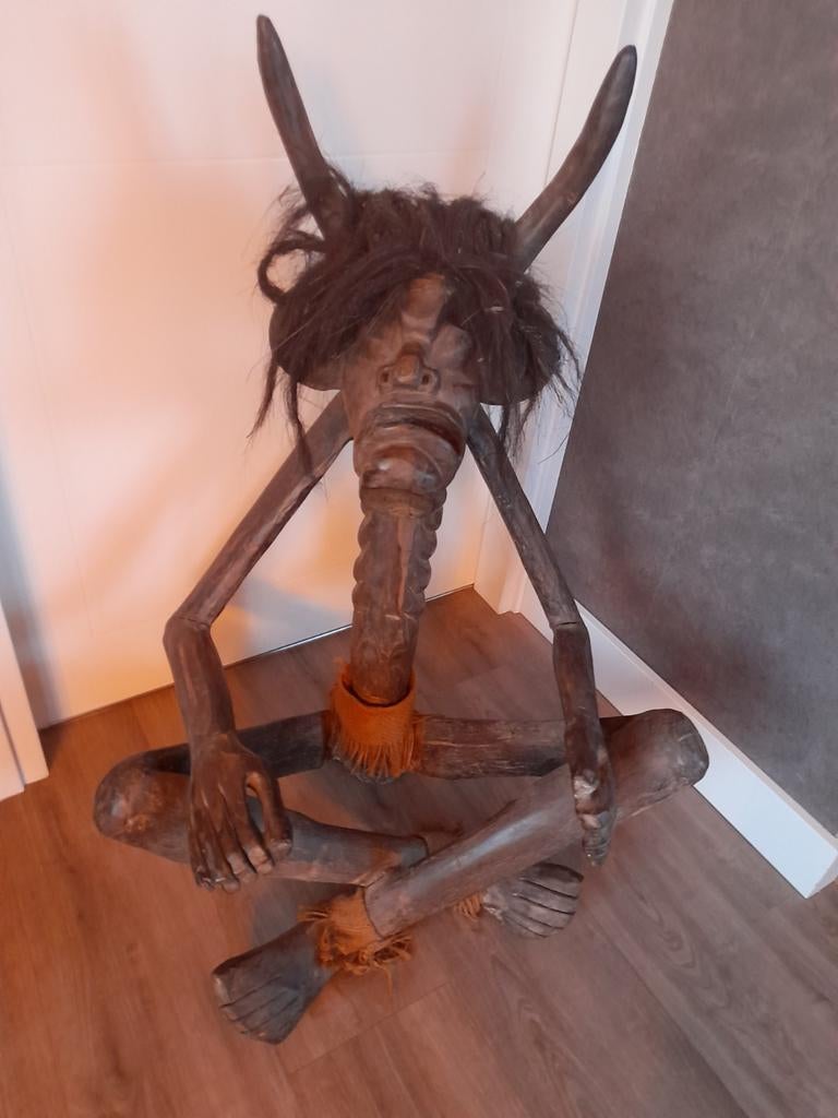 Origineel houten beeld uit Papua Nieuw-Guinea, Antiek en Kunst, Ophalen