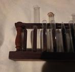 Antiek houten reageerbuisrek, Ophalen of Verzenden