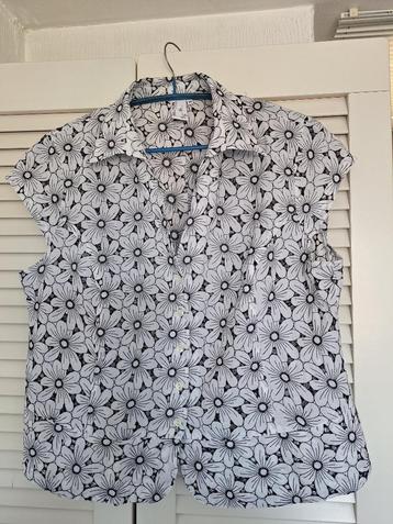 Revolution bloes blouse zwart wit broderie 42/44 kort zomer beschikbaar voor biedingen
