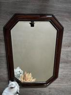 Antieke eikenhouten spiegel, Antiek en Kunst, Ophalen, Rechthoekig